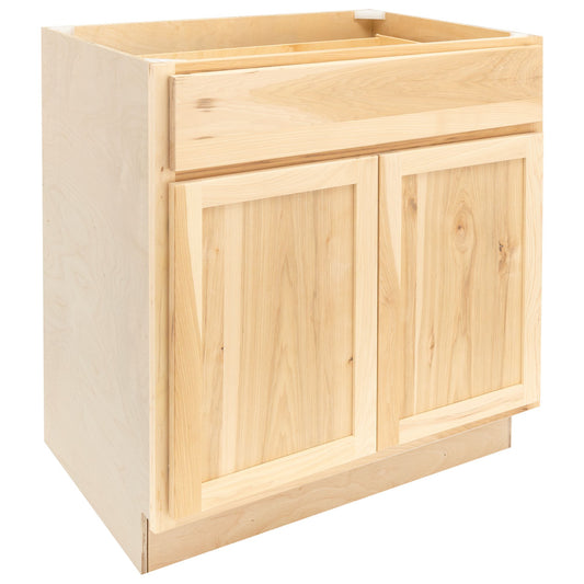 Quicklock Raw Hickory Vanity Base Cabinet