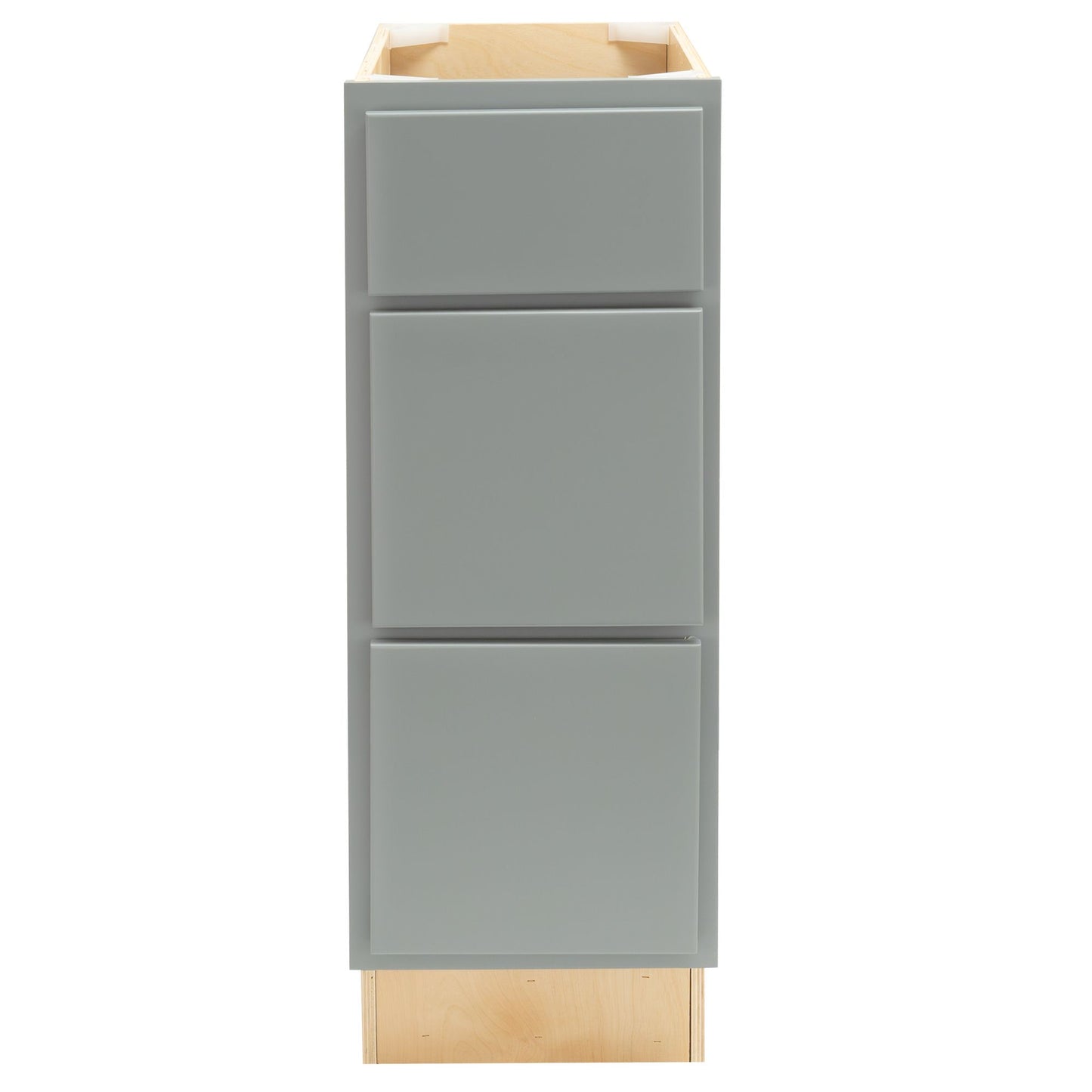 Quicklock Magnetic Gray 3 Drawer Vanity Base Cabinet