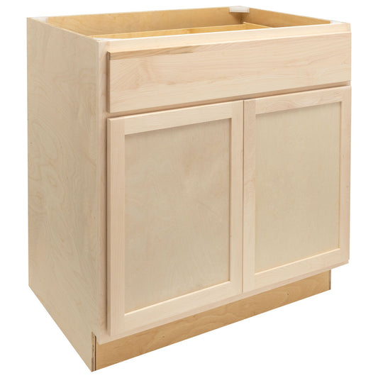 Quicklock Raw Maple Base Cabinet - Double Door