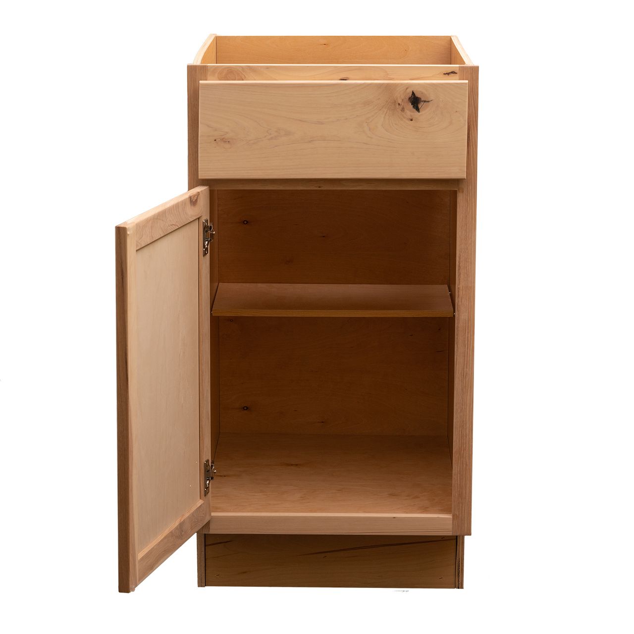 Quicklock Raw Hickory Base Cabinet - Single Door