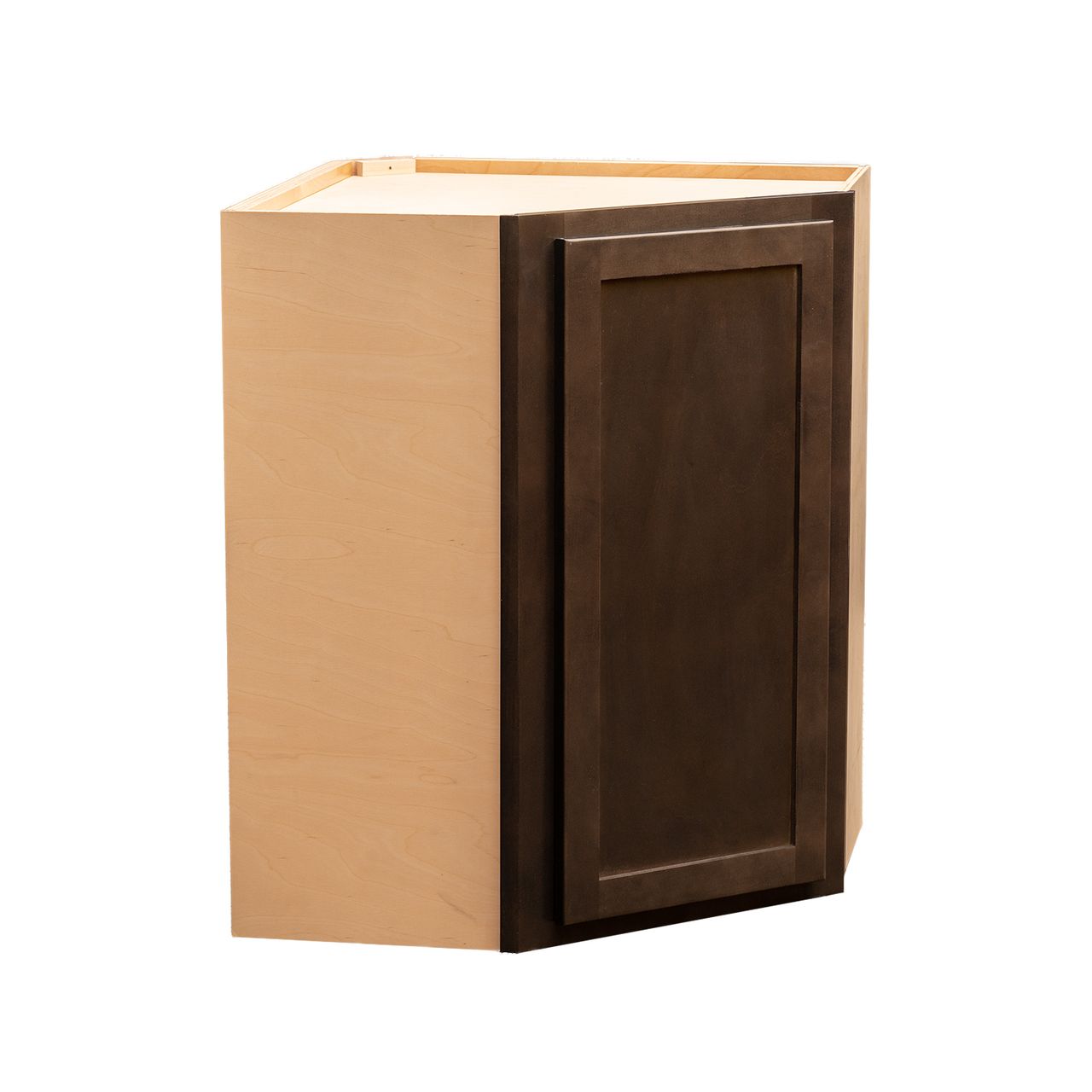 Quicklock Espresso Stain Wall Corner Cabinet- 24"W