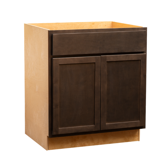 Quicklock Espresso Stain Sink Base Cabinet- 36"W