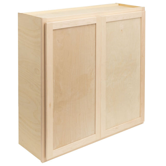 Quicklock Raw Maple Wall Cabinet- Large 42"H x (27", 30", 33", 36"W)