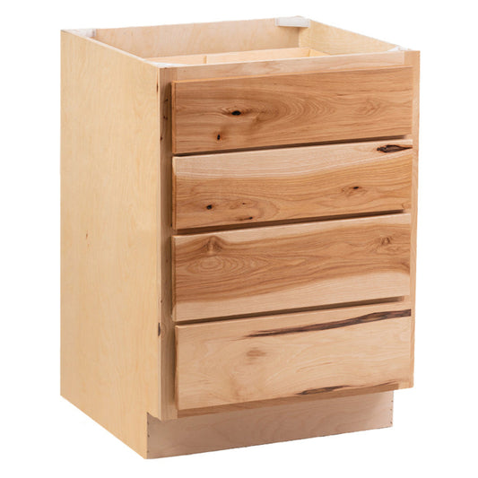 Quicklock Rustic Hickory 4 Drawer Base Cabinet