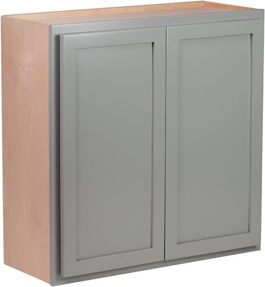 Quicklock RTA (Ready-to-Assemble) Magnetic Gray Wall Cabinet- Double Door 36"H x (30", 36"W)