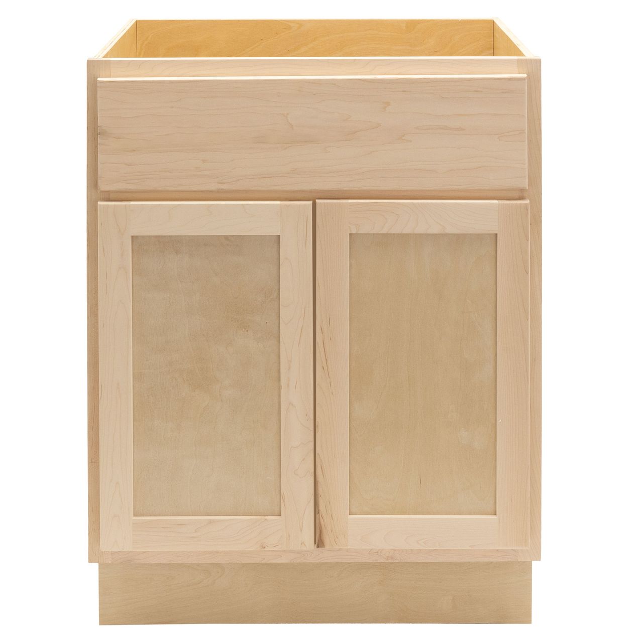 Quicklock RTA (Ready-to-Assemble) Raw Maple Vanity Base Cabinet- 24