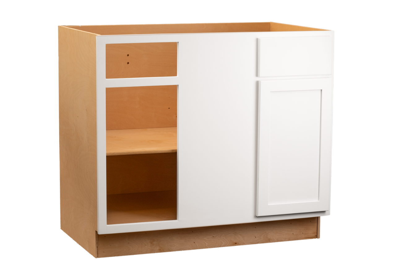 Quicklock Pure White Blind Corner Base Cabinet