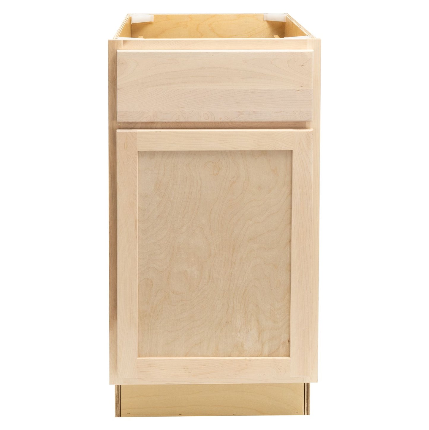 Quicklock Raw Maple Base Cabinet - Single Door (12", 15", 18", 21", 24"W)