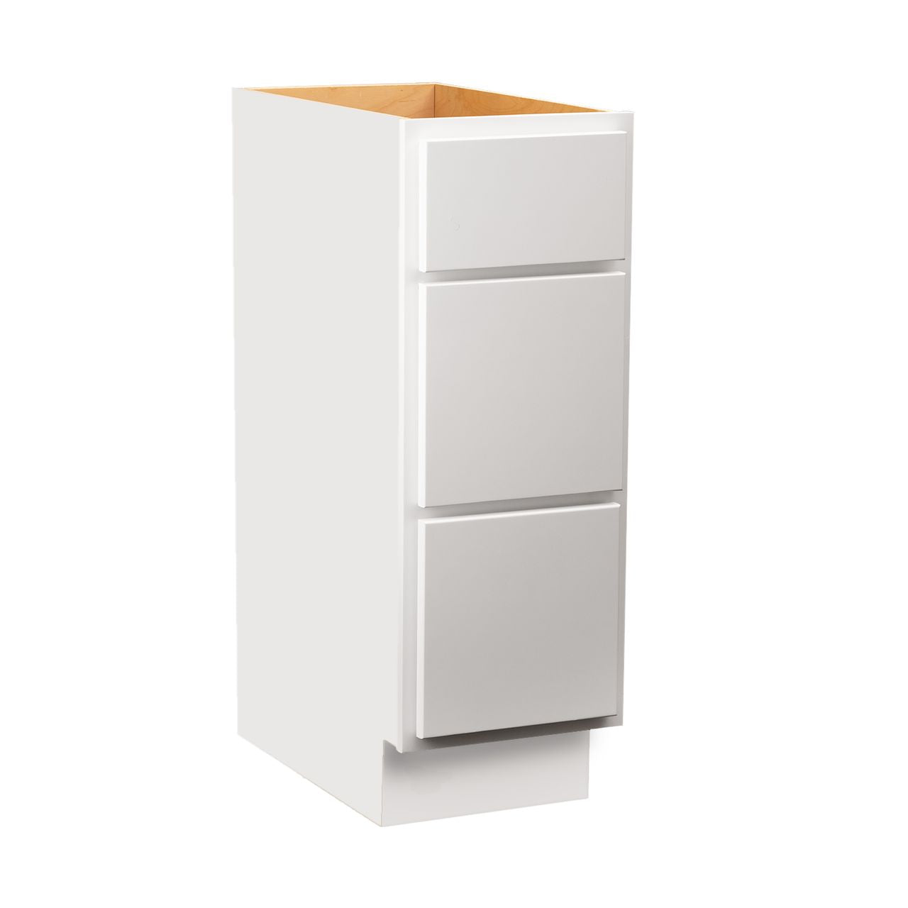 Quicklock Pure White Vanity Base Drawers- 12"W