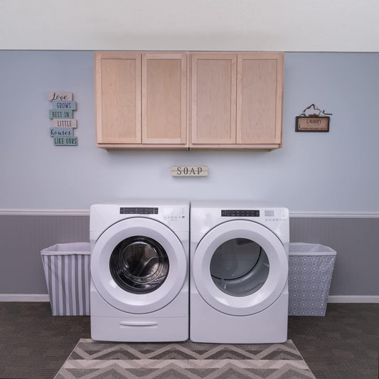 Raw Maple Laundry Room 2 Cabinet Kit