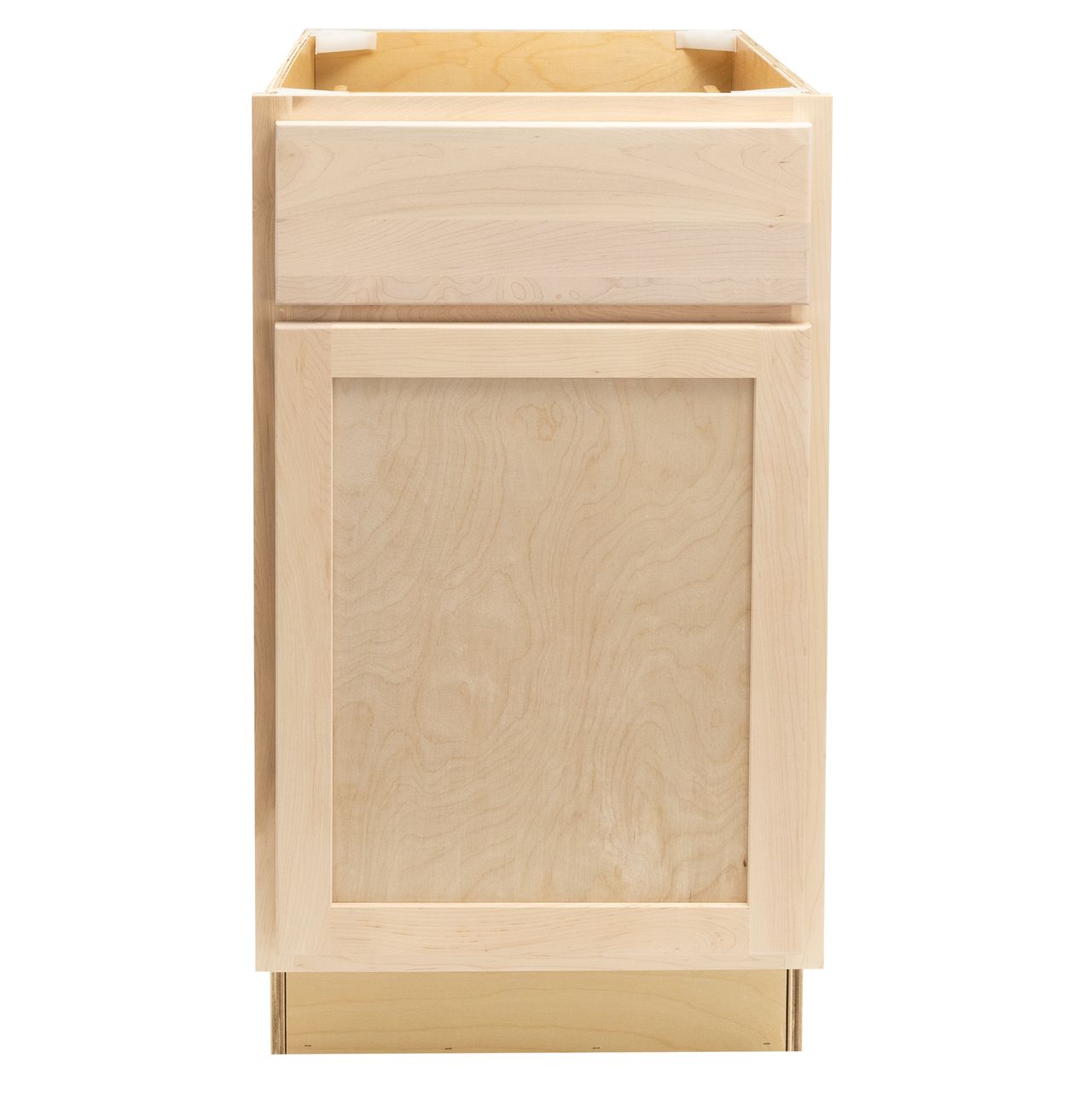 Quicklock Raw Maple Base Cabinet - Single Door (12", 15", 18", 21", 24"W)