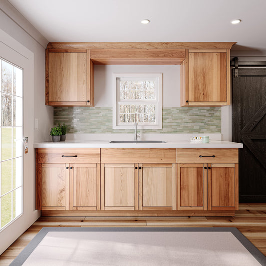 Rustic Hickory Kitchen Cabinet Kit