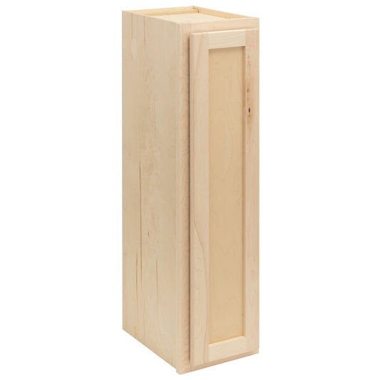 Quicklock RTA (Ready-to-Assemble) Raw Maple Wall Cabinet- Slim 9"W x 36"H x 12"D