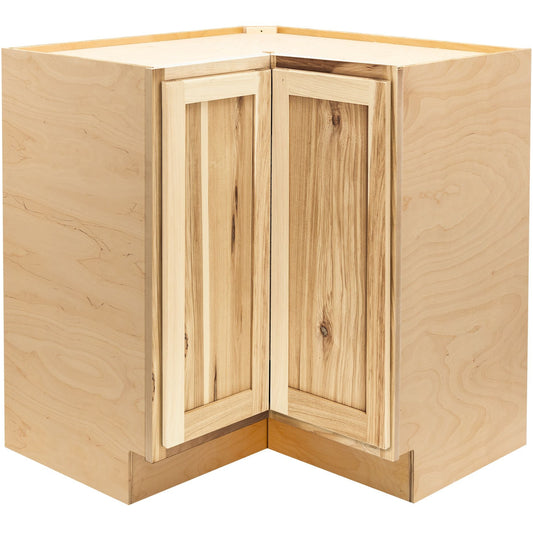 Quicklock Rustic Hickory "Easy Reach" Corner Base Cabinet