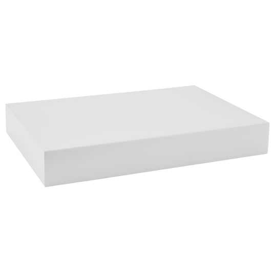 Quicklock Pure White Floating Shelf- 16"W x 2⅛"H x 8"D