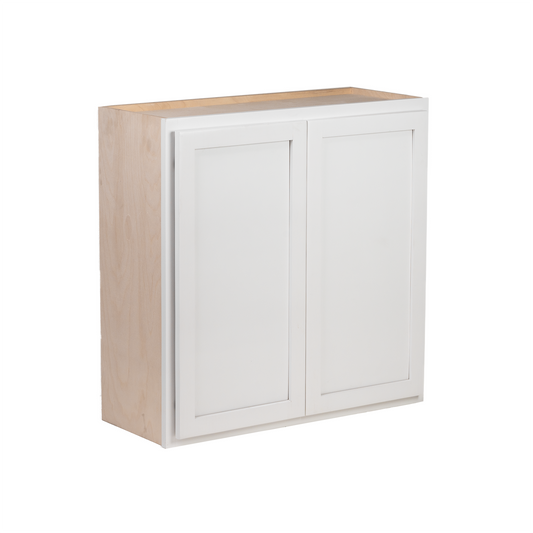 Quicklock RTA (Ready-to-Assemble) Pure White Wall Cabinet- Large 30"H x (27", 30", 33", 36"W)