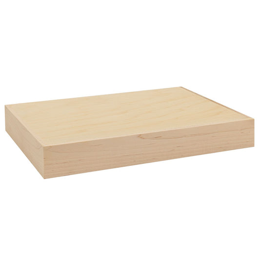 Quicklock Raw Maple Floating Shelf- 16"W x 2 ⅛"H x 8"D