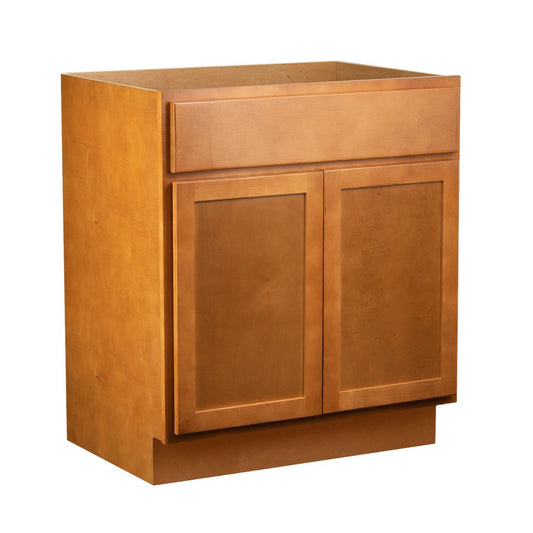 Quicklock Provincial Stain Vanity Base Cabinet- 36"W