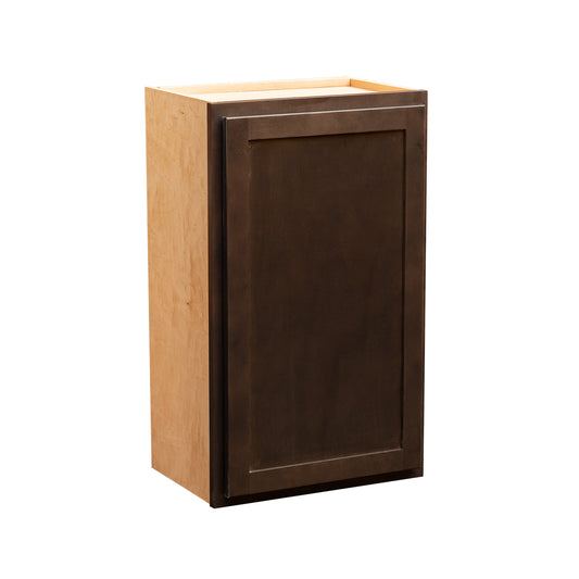 Quicklock Espresso Stain Wall Cabinet - Single Door