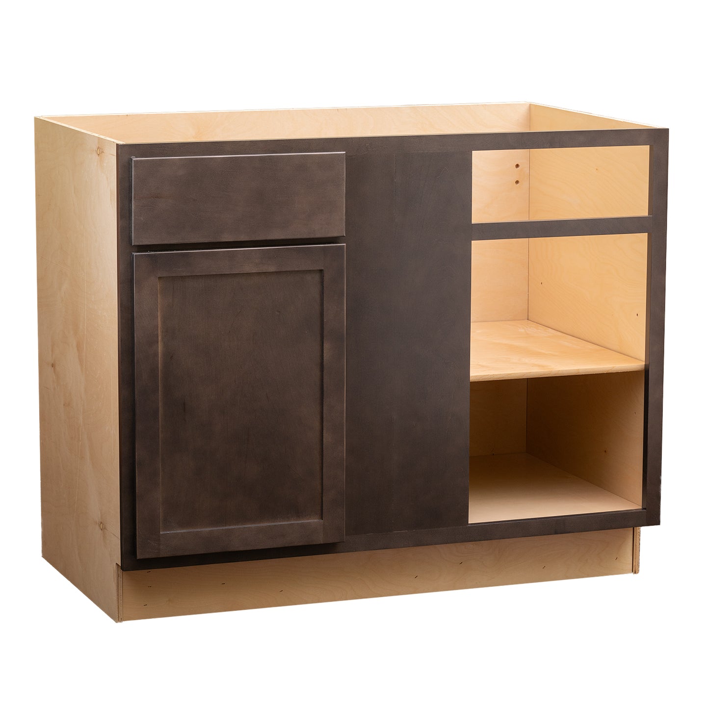 Quicklock Espresso Stain Blind Corner Base Cabinet (38', 42"W)