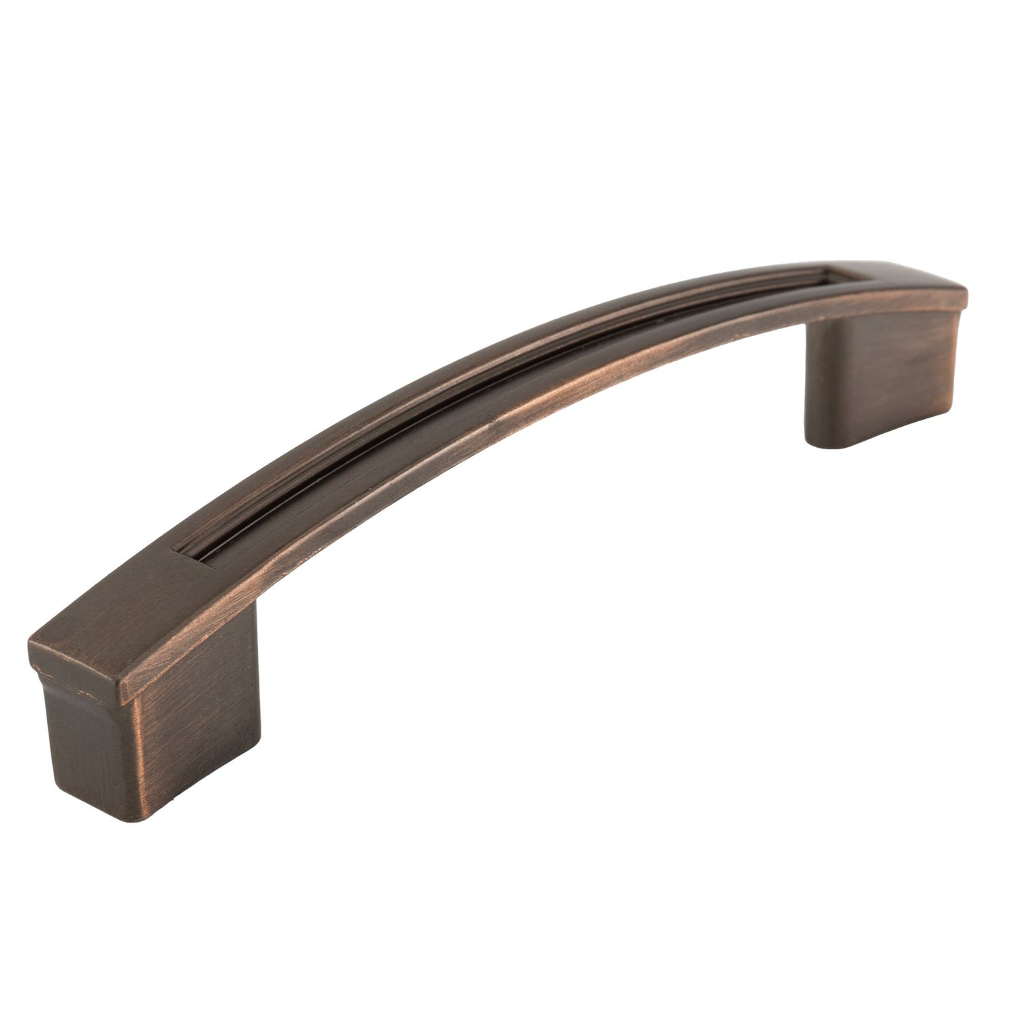 Quicklock 3 3/4" Weathered Copper Modern Drawer Pull & Cabinet Handle