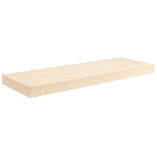 Quicklock Raw Maple Floating Shelf- 36"W x 2 ⅛"H x 12"D