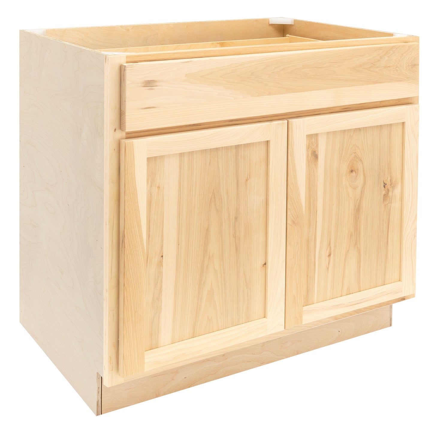 Quicklock Raw Hickory Base Cabinet - Double Door