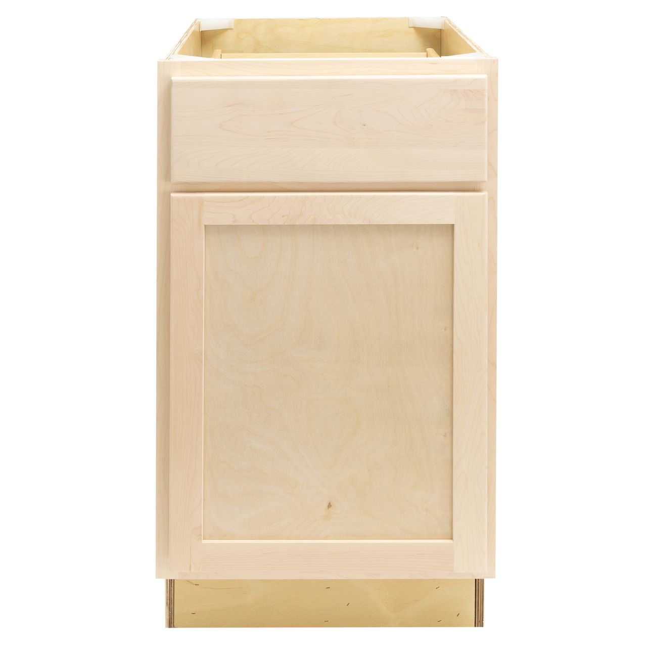 Quicklock Raw Maple Waste Basket Base Cabinet