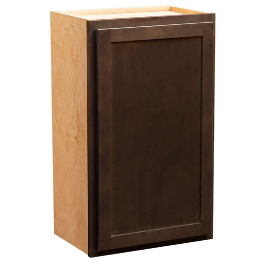 Quicklock Espresso Stain Wall Cabinet