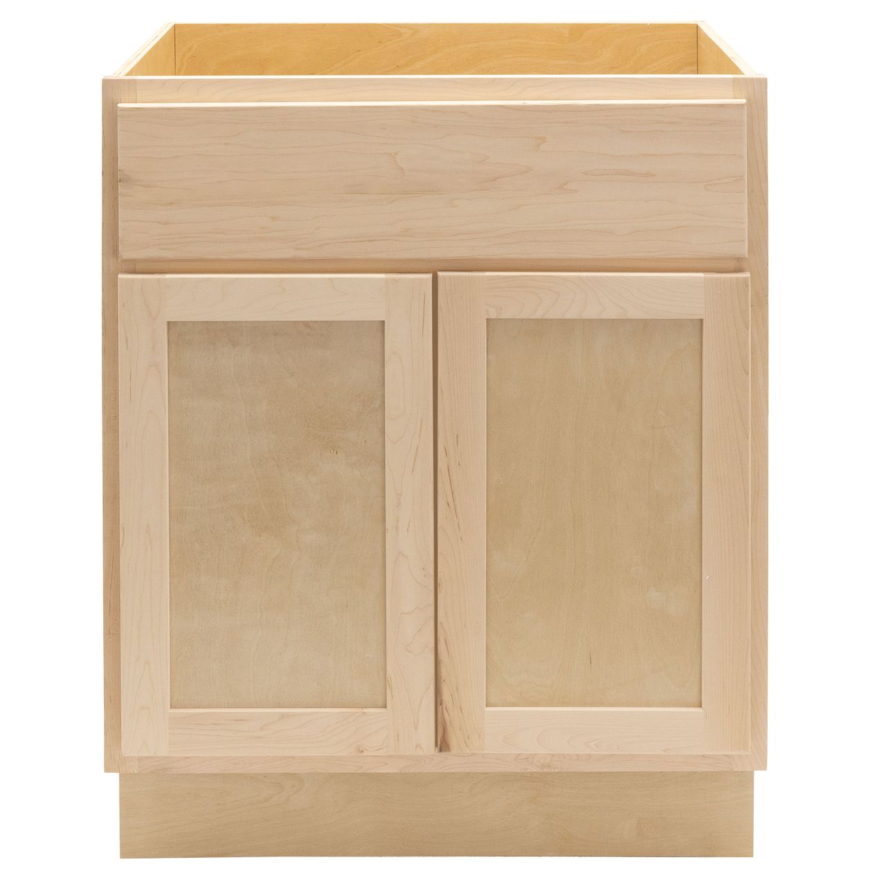 Quicklock RTA (Ready-to-Assemble) Raw Maple Vanity Base Cabinet- 24