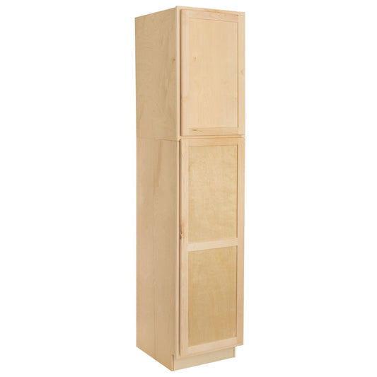 Quicklock Raw Maple Pantry Cabinet- 24"W x (84", 90", 96"H)