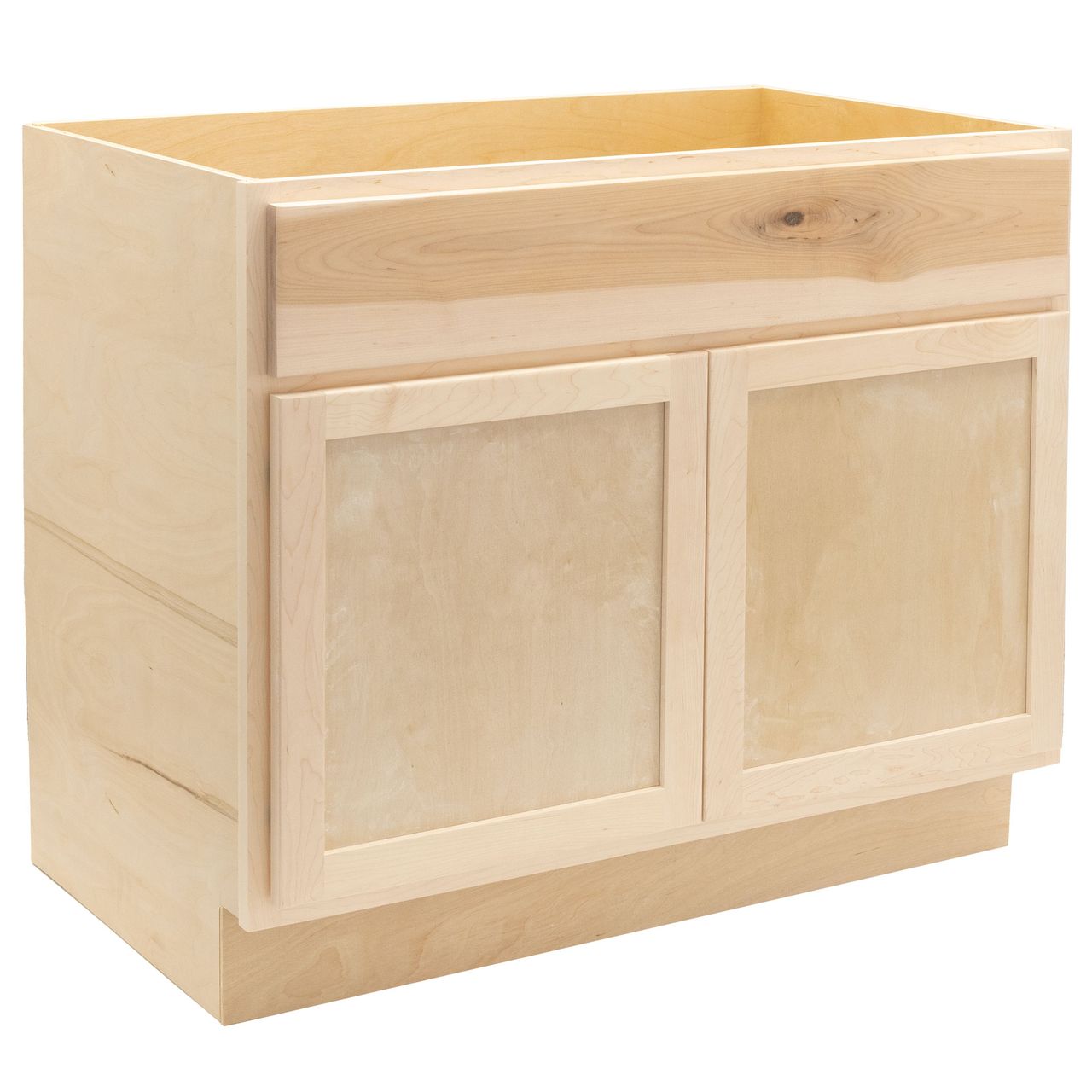 Quicklock  Raw Maple Sink Base Cabinet - 36"W x 34½"H x 24"D