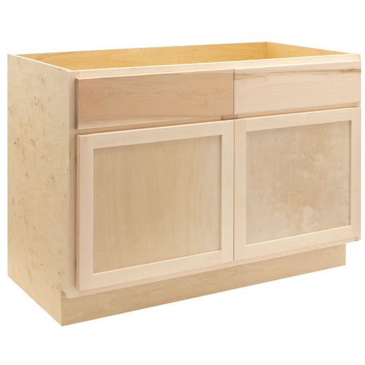 Quicklock RTA (Ready-to-Assemble) Raw Maple Vanity Base Cabinet- 42"W