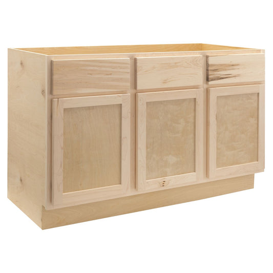 Quicklock Raw Maple Vanity Base Cabinet - Medium