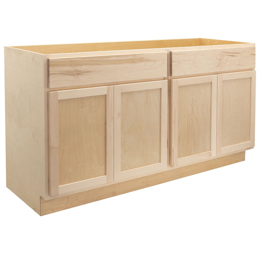 Quicklock Raw Maple Vanity Base Cabinet - Large