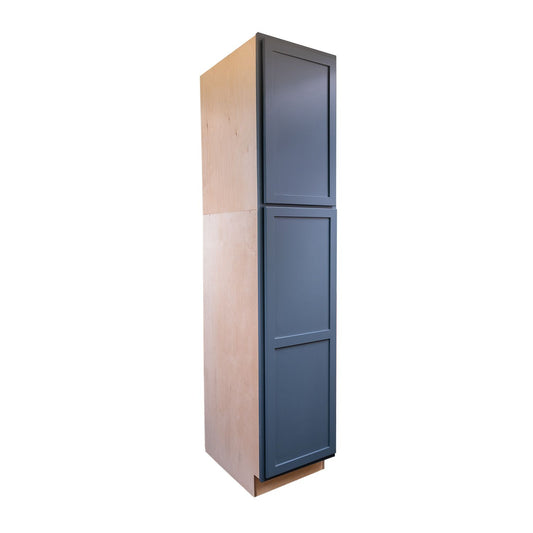 Quicklock RTA (Ready-to-Assemble) Needlepoint Navy Pantry Cabinet- 18"W x 84"H x 24"D