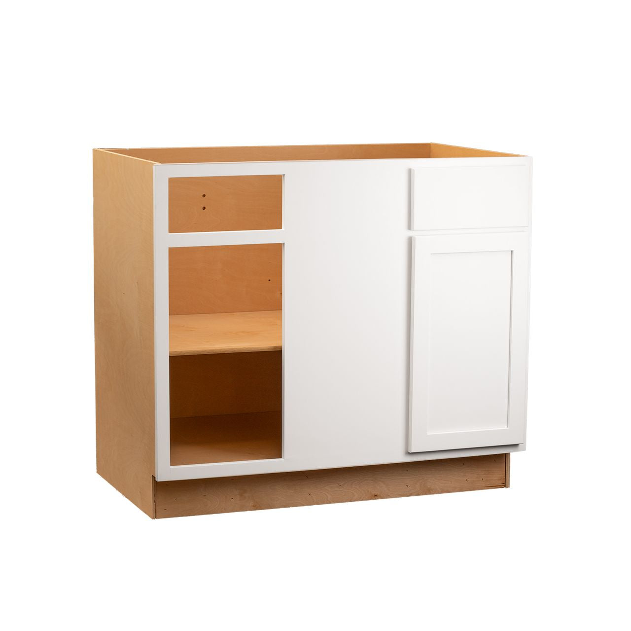 Quicklock RTA (Ready-to-Assemble) Pure White Blind Corner Base Cabinet (39", 42"W)