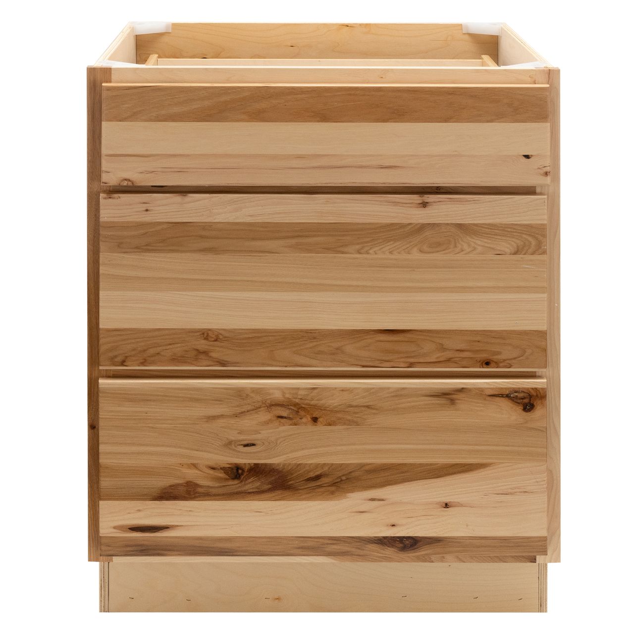 Quicklock Rustic Hickory 3 Drawer Vanity Base Drawers Cabinet- 12"W