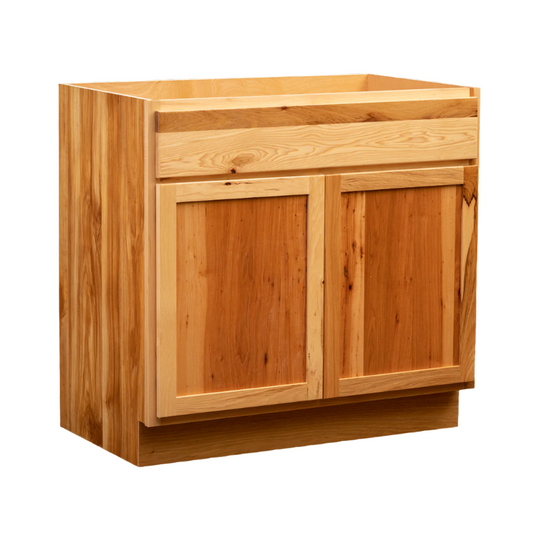 Quicklock Rustic Hickory Vanity Base Cabinet- 24"W