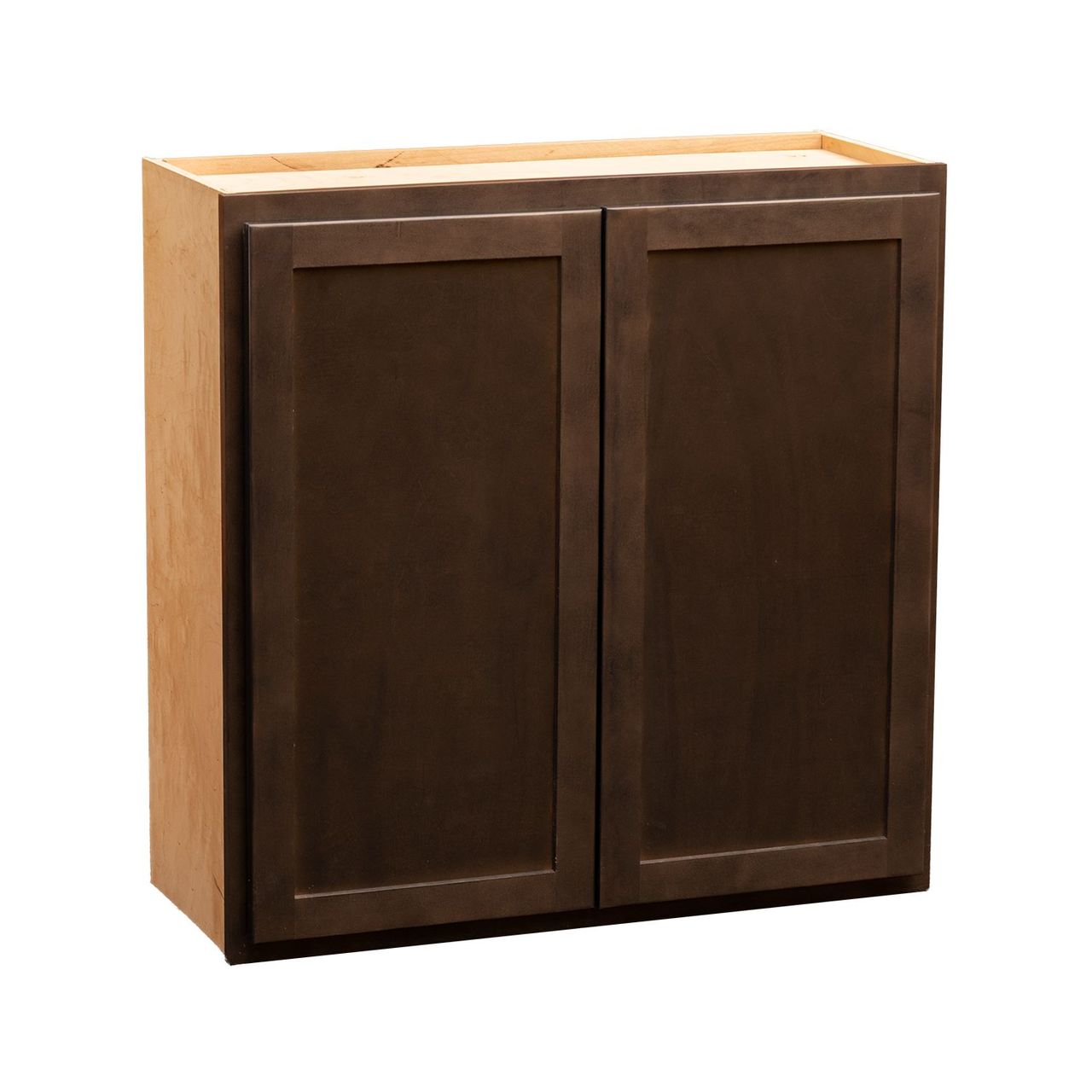 Quicklock Espresso Stain Wall Cabinet - Double Door