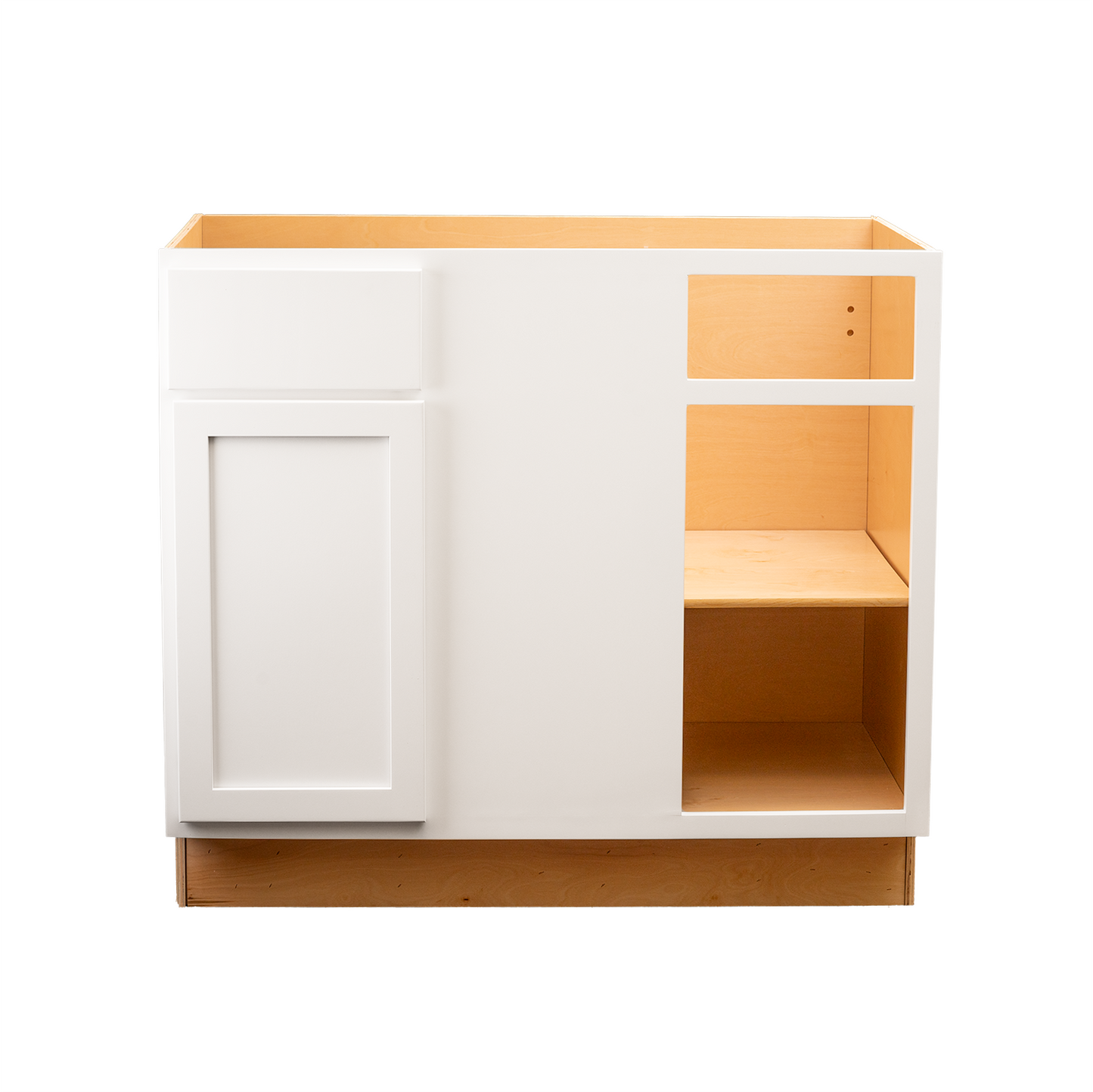 Quicklock RTA (Ready-to-Assemble) Pure White Blind Corner Base Cabinet (39", 42"W)