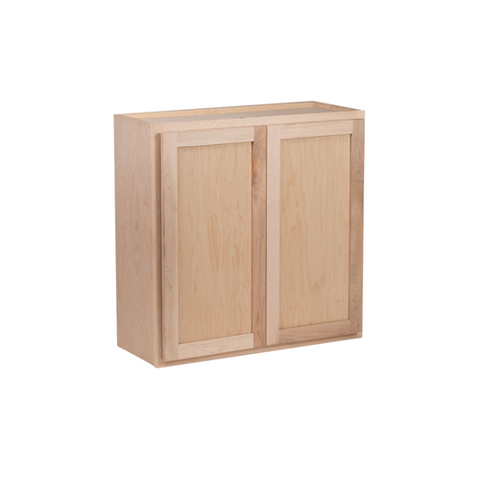 Quicklock - Winding River Collection - Raw Maple 30"Wx30"Hx12"D Wall Cabinet