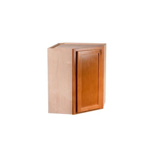 Quicklock Provincial Stain Wall Corner Cabinet