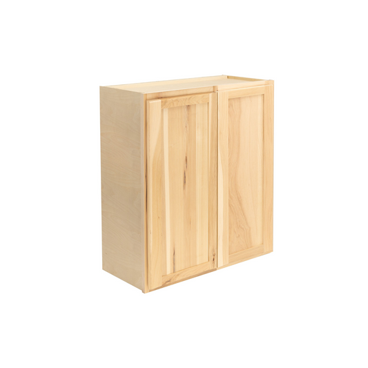 Quicklock  Raw Hickory Wall Cabinet - Double Door