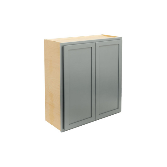 Quicklock Magnetic Gray Wall Cabinet - Double Door