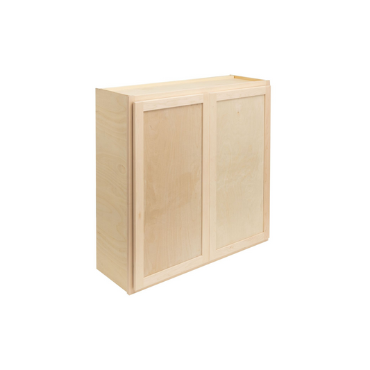 Quicklock Raw Maple Wall Cabinet - Double Door