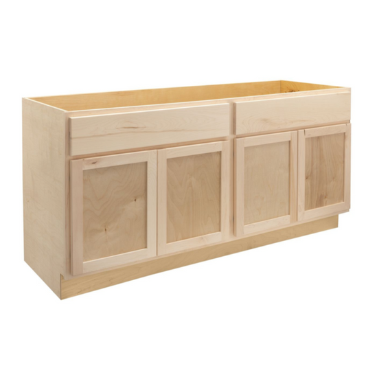 Quicklock Raw Maple Vanity Base Cabinet - Large