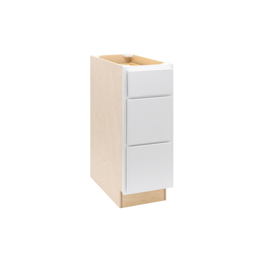 Quicklock Pure White Vanity Base Drawers