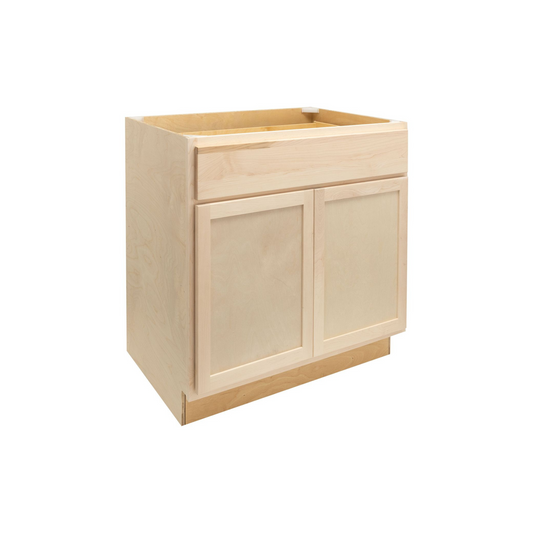 Quicklock Raw Maple Base Cabinet - Double Door