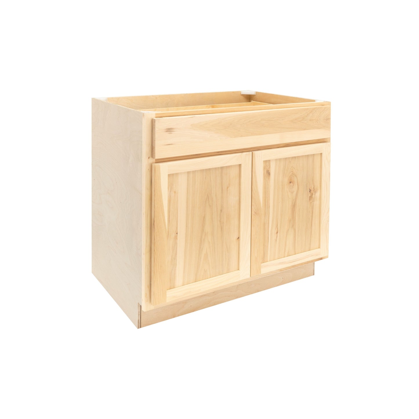 Quicklock Raw Hickory Sink Base Cabinet